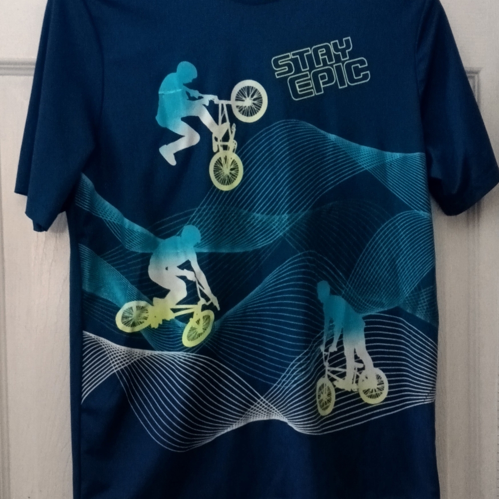 Stay Epic Kids' Blue Graphic T-Shirt